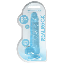 Real Rock Crystal Gode Crystal Clear 16 x 4cm Bleu
